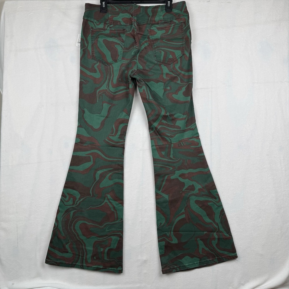 Free People Penny Pull on Flare Jeans in Camo - Picture 9 of 13